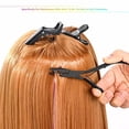 thumbnail image 5 of Hair Extension Beading Tool Kit Stainless Steel Hair Extensions Micro link Bead Closer and Remover Pliers set, Beads Hair Pulling Hook & Micro Ring Loop Tool Set (Black), 5 of 8