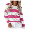 thumbnail image 1 of TSADFHJI Hauts de Sortie pour Femmes Manches Longues Noir T-Shirt Décontracté Col Rond Manches Longues Imprimé Assorti 1 m, 1 of 5