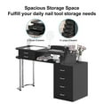 thumbnail image 4 of TABU 53'' Manicure Table,Nail Table for Nail Tech with Storage,Dust Collector,Wrist Pad,Black, 4 of 8