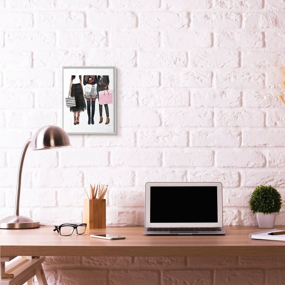 Stupell Industries Fashion Models Brands Glam Watercolor Framed Wall Art by Amanda Greenwood