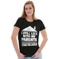 thumbnail image 3 of Live With Parents Slacker Funny Womens Slim Fit Graphic Tee Brisco Brands S, 3 of 5
