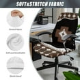 thumbnail image 5 of FKELYI American Tribal Brown Geometric Print Office Chair Cover Removable Computer Chair Slipcover Washable Swivel Rotating Chair Protector for Armchair Furniture Covers, Small, 5 of 6