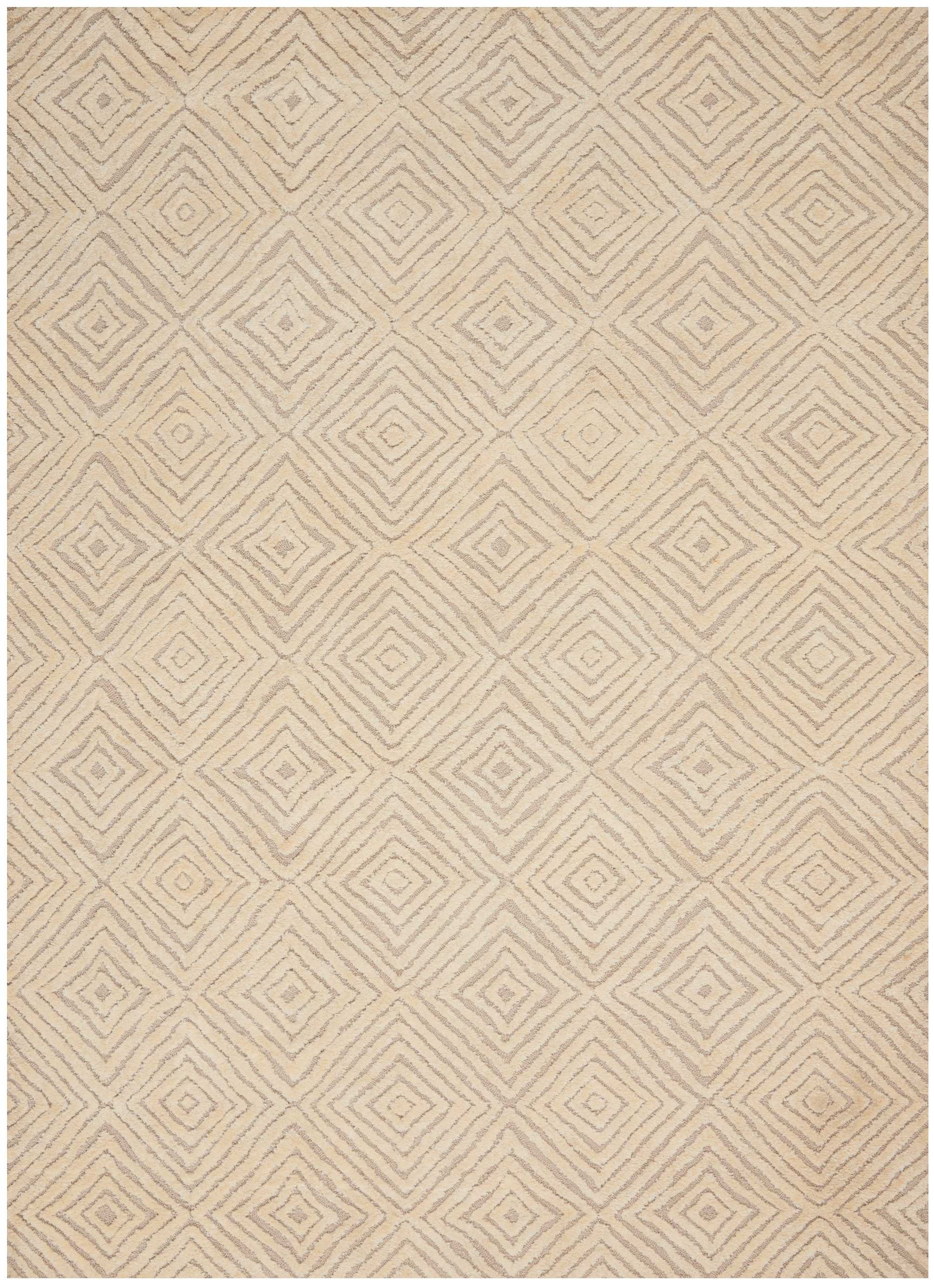 Nourison Modern Deco Modern Geometric Taupe/Ivory 8' x 10'6" Area Rug, (8' x 11')