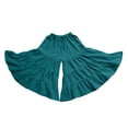 thumbnail image 6 of Girls Wide Leg Cotton Pants Kids Paperbag High Elastic Waist Palazzo Trousers Boho Summer Baggy Loose Plain Casual Beachwear, 6 of 7