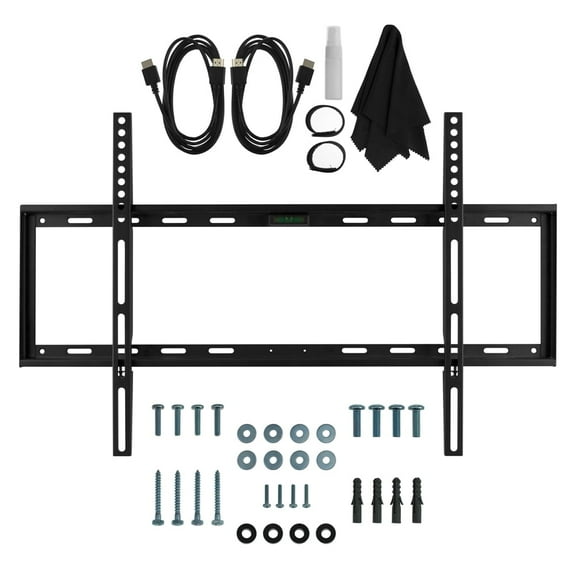 Deco Slim Flat Wall Mount Ultimate Bundle Kit for 32"-60" TVs