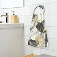 thumbnail image 5 of Bath Towels Cotton Face Towel Soft Absorbent Quick Dry for Bathroom 16"x28" White Gray Black Gold Marble, 5 of 7