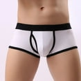thumbnail image 2 of Razzly Men's Underwear Solid Pouch Briefs Breathable Shorts for Comfort and Support(White,M), 2 of 5