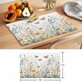 thumbnail image 6 of Spring Plant Placemats Set of 2, Watercolor Colorful Daisy Floral Butterfly Non-Slip Place Mats Washable Table Mats for Kitchen Dining Table Decorations Indoor/Outdoor, 6 of 9