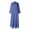 Blue, variant on Dresses for Women Women's Elegant Casual Wrap Front Button Dress V Neck Long Sleeve with Flowy A Line Skirt for Everyday Wear Solid Maxi Black L