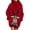 Red - Reindeer, variant on 2025 Christmas Chunky Knit Turtleneck Sweater Dress with Pockets