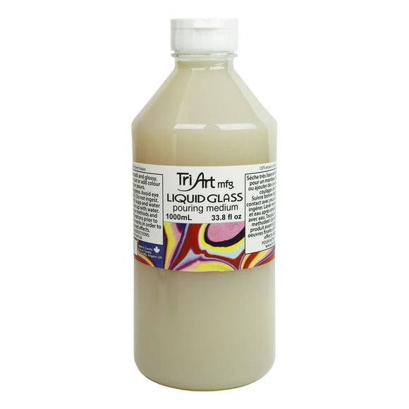 Tri-Art Liquid Glass Pouring Medium 1000mL, 33.81 Fl Oz (Pack of 1)