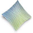 thumbnail image 5 of Light Blue Green Velvet Plush Throw Pillow Cushion Case Cover - 18" x 18" - Invisible Zipper Home Decor Floral for Couch Sofa No Pillow Insert, 5 of 5