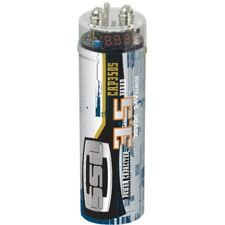 Soundstorm CAP350S 3.5-Farad Capacitor with Digital Display, Silver