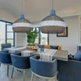 thumbnail image 3 of Arturesthome Courtland Blue Rattan Pendant Light Interior Designer Recommended Lamps, 3 of 14