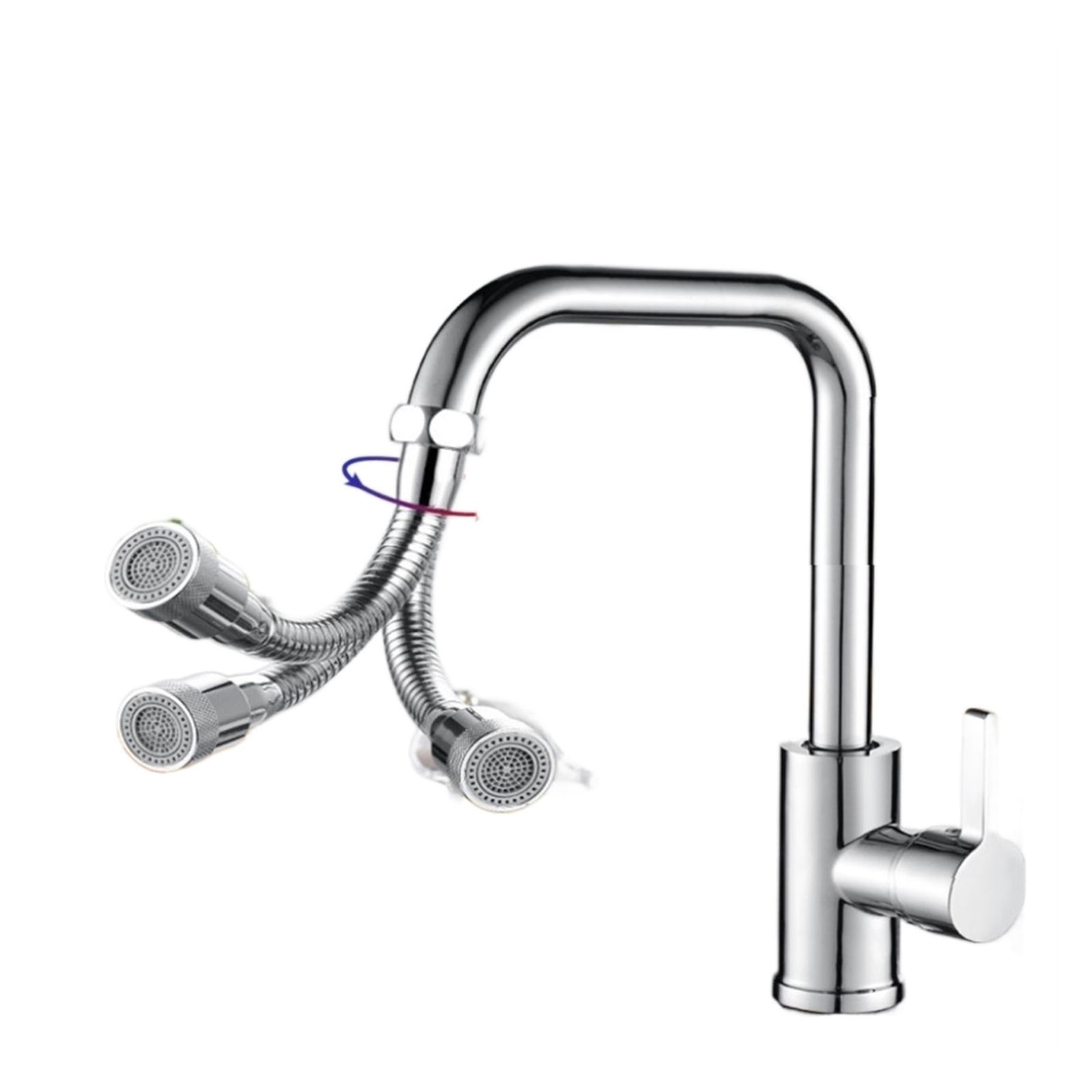 Universal Faucet Extender Rotating Anti-Splash Head Nozzle Aerator Bendable Sink Extension Hose Kitchen Accessories Convenient ,Easy to Use