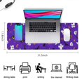 thumbnail image 5 of Long Mouse Pads for Desk,Halloween Purple Spider Web Pattern Desk Mats on Top Of Desks, Desk Mouse Pad Extra Large with 3mm Non-Slip Base and Stitched Edge for Gaming,Office,Work,Home 31.5x11.8in, 5 of 5