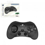 Retro-Bit SEGA Saturn® 2.4GHz Wireless Pro Controller for Sega Saturn, Sega Genesis Mini, Switch, PC, Mac - Includes 2 Receivers - Black