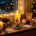 thumbnail image 6 of Snowman Christmas Flameless Flickering LED Candles - Button Batteries Operated - Warm LED Light Pillar Candles Light Table Indoor Home Decoration, 6 of 6