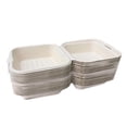thumbnail image 1 of Caja desechable de papel para llevar, de alimentos de caña 50 piezas SM SunniMix contenedores de concha, 1 of 7