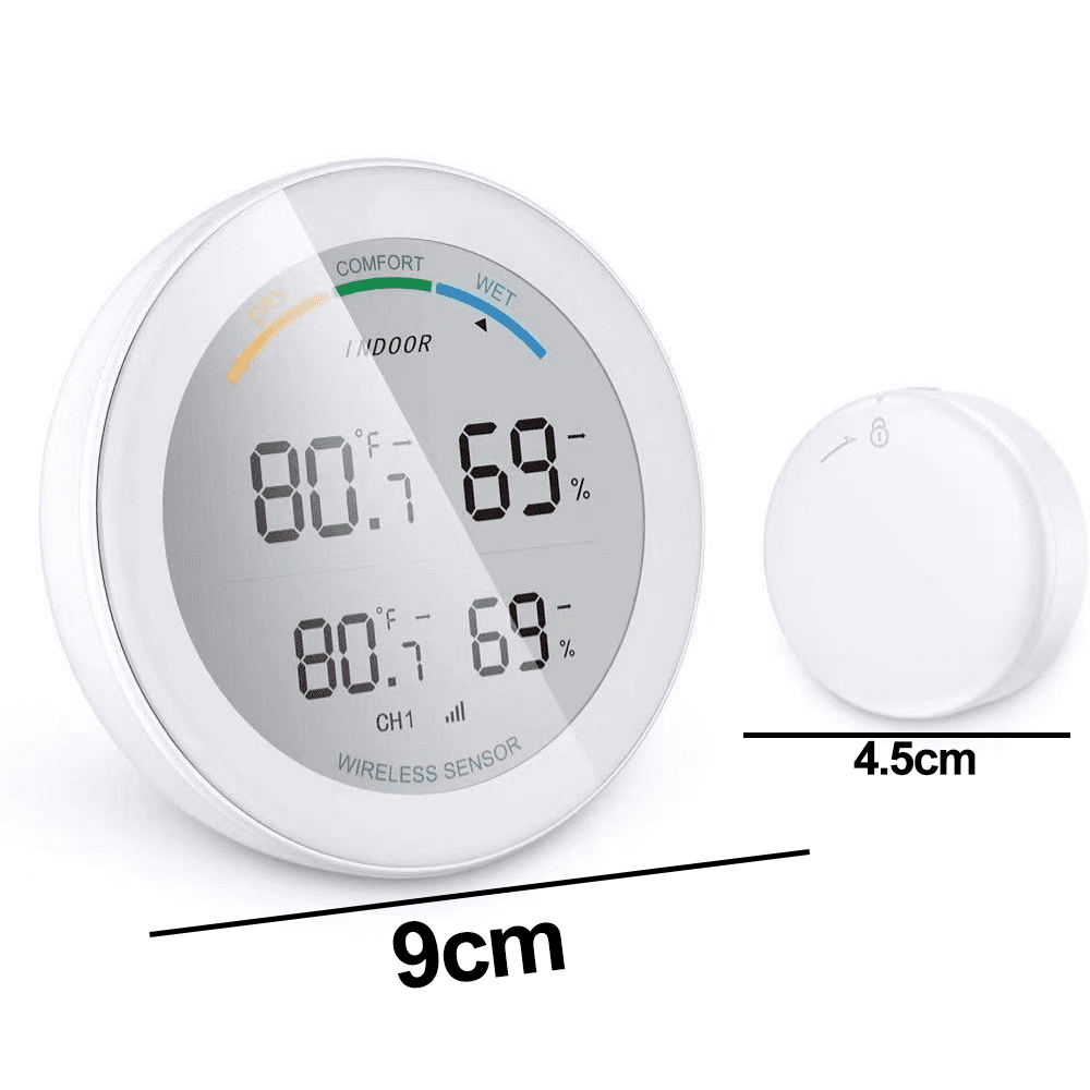 Generic iSH09-M673544mn Protmex Digital Temperature Humidity Meter,  Thermometer Hygrometer with Ambient Dew Point and Wet Bulb Temperature  Indoor and O