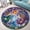 Gemini Zodiac Sign, variant on Round Rug, Space Needle Seattle Soft Washable Carpet, Non-Slip Floor Mat for Living Room Bedroom Home Decor 24 Inch