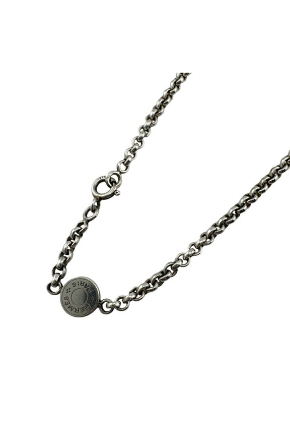 Pre-Owned HERMES Mini Serie Silver 925 Necklace Chain Women's