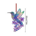thumbnail image 3 of ZZkhGO Colorful Hummingbird Flower Suncatcher, Stained Glass Window Pendant, Vibrant Garden Hanging Decor for Home Wall Gift, 3 of 7