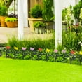 thumbnail image 6 of KTFgvq Decorative Garden Fence Border, Rustic Wood Style, Easy Assembly, Landscape Edging for Flower Beds and Pathways, Multicolor, 6 of 7