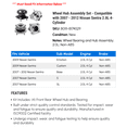 thumbnail image 2 of Wheel Hub Assembly Set - Compatible with 2007 - 2012 Nissan Sentra 2.0L 4-Cylinder 2008 2009 2010 2011, 2 of 2
