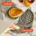thumbnail image 6 of bella Flip-n-Store Belgian Waffle Maker with EverGood™ Ceramic Nonstick Coating, Power Indicator Light & Cool-Touch Handle, Oatmilk, 6 of 13