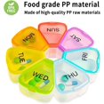 thumbnail image 3 of Weekly 7 Day Large Pill Organizer, Travel Pill Box, Pill case, Medicine Organizer, Pill Container, Pill Box 7 Day, Pill Dispenser, Medication Organizer, Pill Organizer Weekly, 3 of 5