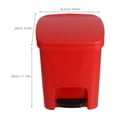 thumbnail image 2 of MOKKHNB Red Plastic Foot Pedal Trash Can for Living Room and Outdoor Use, Home Waste Bin, 1 Piece, 2 of 6