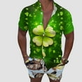 thumbnail image 5 of JFHHQ Men's St Patricks Day Short Sleeve Casual Shirt 3D Printed Autumn Long Sleeve tops Green M, 5 of 6