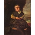 thumbnail image 2 of Velazquez, Diego 12x14 Gold Ornate Wood Framed with Double Matting Museum Art Print Titled - The Dwarf Francisco Lezcano, 2 of 4