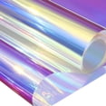 thumbnail image 1 of Holographic Clear Window Film Iridescent Window Dichroic Film Decorative Glass Sticker Self-Adhesive Iridescent Cellophane Roll 16 x 100 Inches, 1 of 7