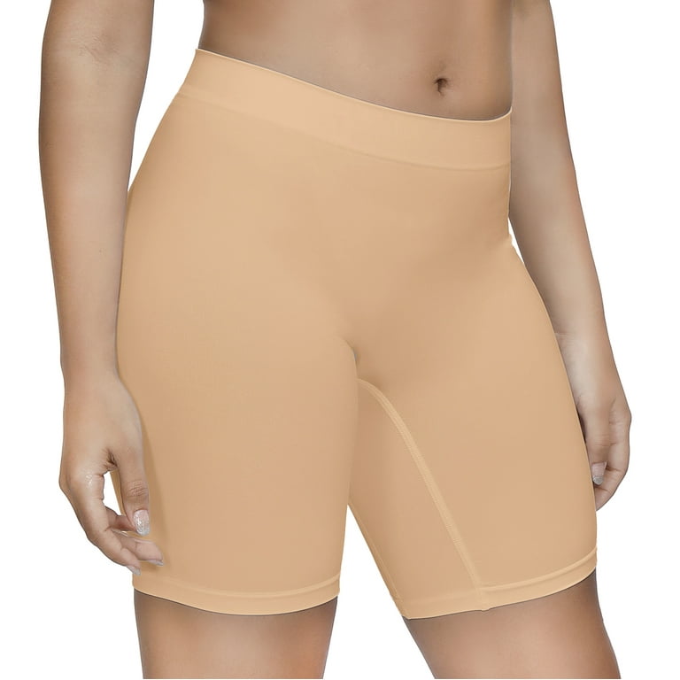 Simiya Molasus Women'S Cotton Underwear High Waisted Full Coverage Ladies  Panties (Regular Plus Size) Beige L 