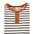 thumbnail image 5 of LAPAKIDS Infant Baby boy Summer Outfit Clothes Striped Short Sleeve Top +Elastic Waist Shorts 2Pcs Set 9-12 Months, 5 of 6
