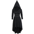 thumbnail image 2 of FcBaudy Robe de Cour, Robes pour Femmes, Robes d'Été pour Femmes Robe Grande Taille pour Femmes à Capuche à Lacets Gothique à Bretelles à Manches Longues Longue Robe Robe de Cour, 2 of 7