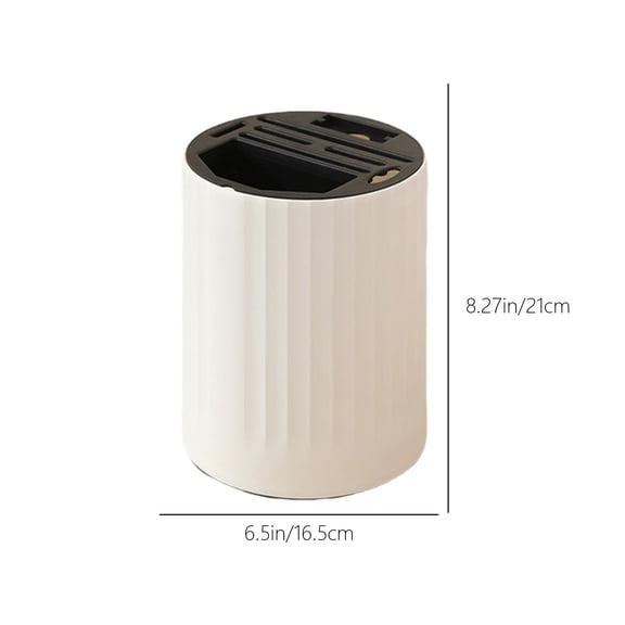 Rkxzt Plastic Kitchenware And Cutlery Storage,Rotating Knife Rack Multifunctional Kitchen Utensil Storage Organizer with Drainage Holes White or