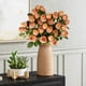 thumbnail image 4 of Detalles decorativos – flores artificiales, ramo de rosas artificiales sin mantenimiento, multicolor naranja, blanco-amarillo, tallo de 18,9 pulgadas, 4 of 8