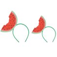 thumbnail image 1 of 2 Pcs Bandeaux Melon D\'eau Bandeau Amusant Accessoire Cheveux Été Melon D\'eau, 1 of 7