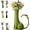Green Sitting Posture, variant on Quirky Cat Vase, Cat Flower Vase, Funny Kitty Planter for Desk, Shelf, Boho Home Decor, Unique Gift for Cats Lovers (Green)