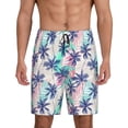 thumbnail image 1 of Fotbe Palm Leaves Pantalones Cortos de Pijama para Hombre, Ropa de Dormir, Pantalones de Pijama Cortos para Hombre-4X-Large, 1 of 6