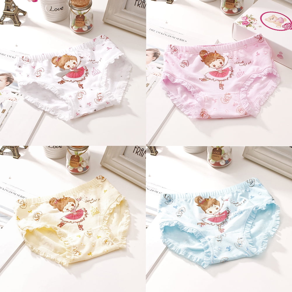 LeKing 3 pcs/set Cartoon Printed Girls' Underwear Children's Underwear Baby's Underwear