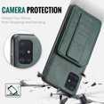 thumbnail image 2 of Designed for Samsung Galaxy A71 4G Case Wallet with RFID Blocking Card Holder PU Leather Credit Card Slots Cash Pocket Phone Cases for Men Women Back Flip Magnetic Clasp Protective Cover,Green, 2 of 9