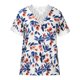 thumbnail image 4 of Camisetas informales estampadas de manga corta con cuello en V a la moda de verano para mujer Fridja  zx3795, 4 of 8