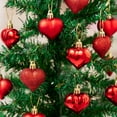 thumbnail image 5 of Yyuenw 12Pcs Heart Ornaments Multi Finish Heart Baubles Hanging Ornaments for Christmas Tree Valentine’s Day Decor Party Decoration, 5 of 7