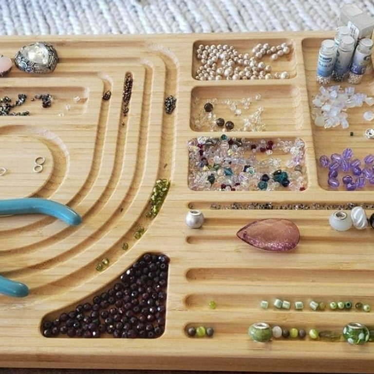  ANZAGA Bead Design Board, Wood Jewelry Board Bead Board,  Jewelry Making DIY Craft Tool, Beading Board Bracelet Making Tray for  Necklace Beading Jewelry