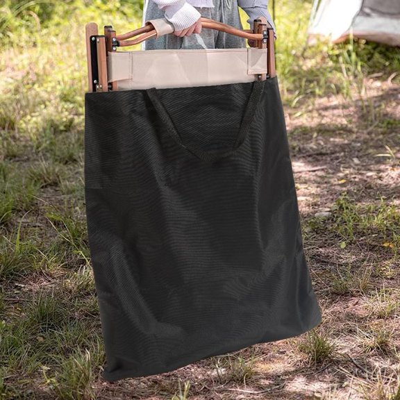 615*1000mm Camping Chair Bag Black Camp Chairs Replacement Bag Folding Chair Storage Bag Outdoor Protective Carrying Chair Bag Oxford Fabric Bag for Travel Lounge Chair Zero Gravity Chairs