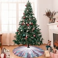 thumbnail image 7 of Sikiie Blue Swirl Fireworks 30-48 inches {designName} Print Christmas Tree Skirt Snowman Xmas Tree Skirt with Edge Christmas Decorations for Holiday Party-48", 7 of 7